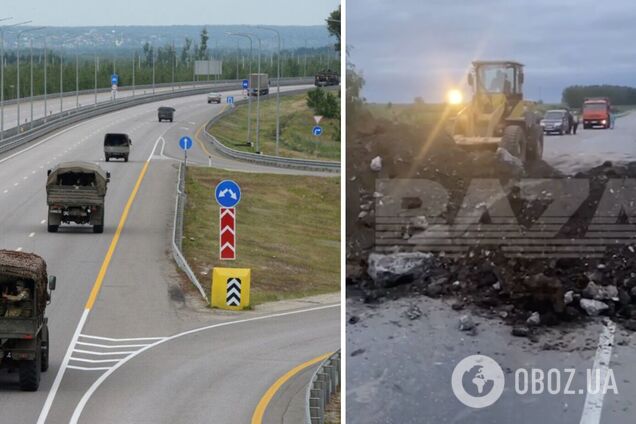 В Липецкой области РФ в ожидании 'вагнеровцев' перекопали трассы: теперь дороги спешно латают. Видео