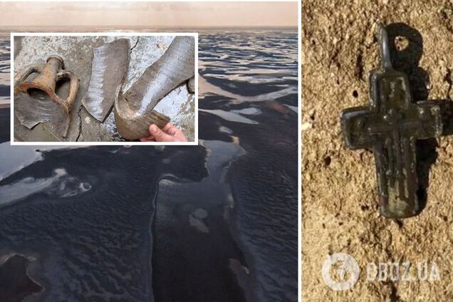 На дне Каховского водохранилища были обнаружены предметы времен казачества, Византии и кости мамонтов. Фото