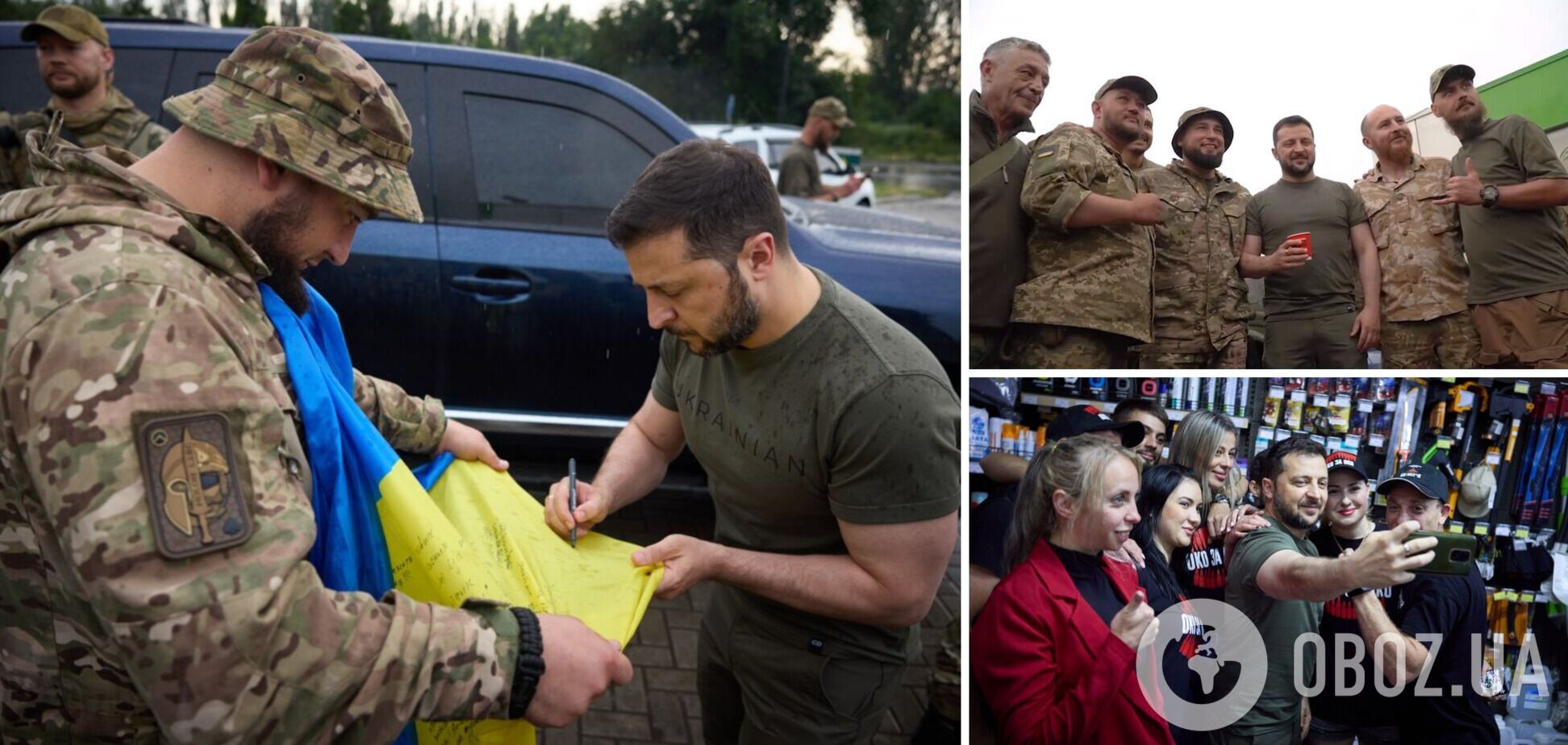 'Дякую за захист': дорогою з Донеччини Зеленський поспілкувався з військовими ЗСУ на заправці. Фото і відео