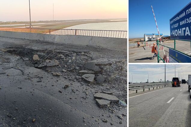 Унаслідок підриву Чонгарських мостів серйозно постраждала логістика окупантів: на в'їзді та виїзді до Криму величезні черги – ЗМІ