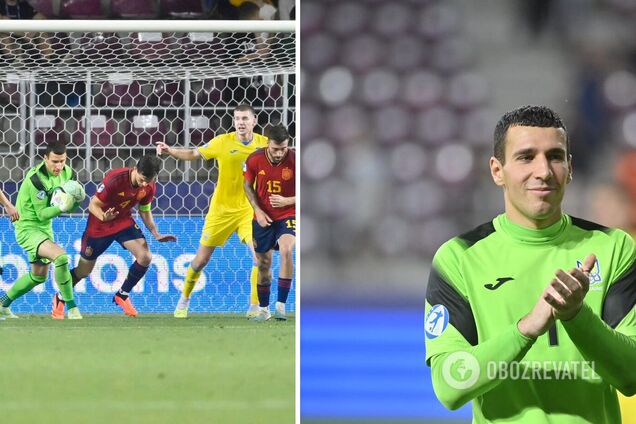 Суддя витягнув Україну? Воротар 'Динамо' подарував гол Іспанії у матчі Євро-2023 U-21, але його скасували. Відео
