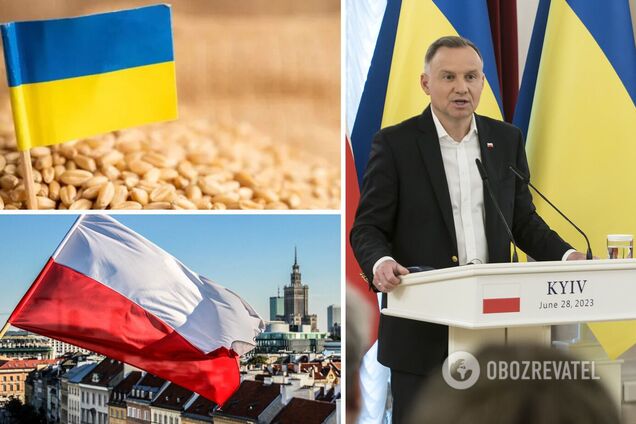 Дуда заявил, что польское эмбарго на украинское зерно – это правильное решение