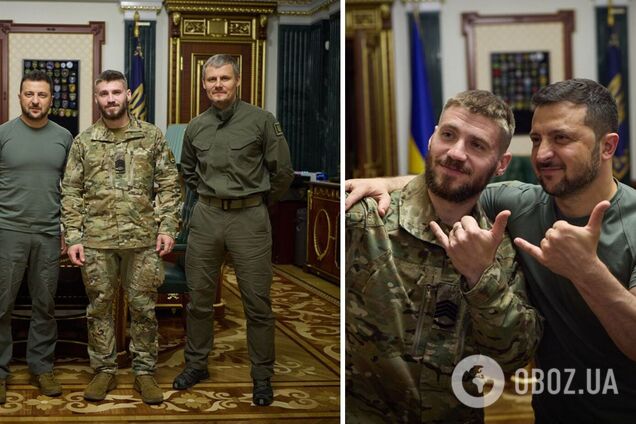 Зеленский встретился с главным сержантом 47-й бригады Маркусом: говорили об изменениях, в которых нуждается украинское войско. Фото