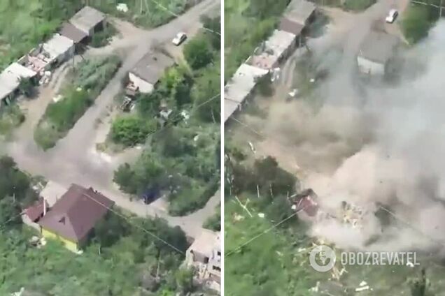 У оккупантов не было шансов: в сети показали видео мощного удара бомбами JDAM по командному пункту РФ в Донецкой области