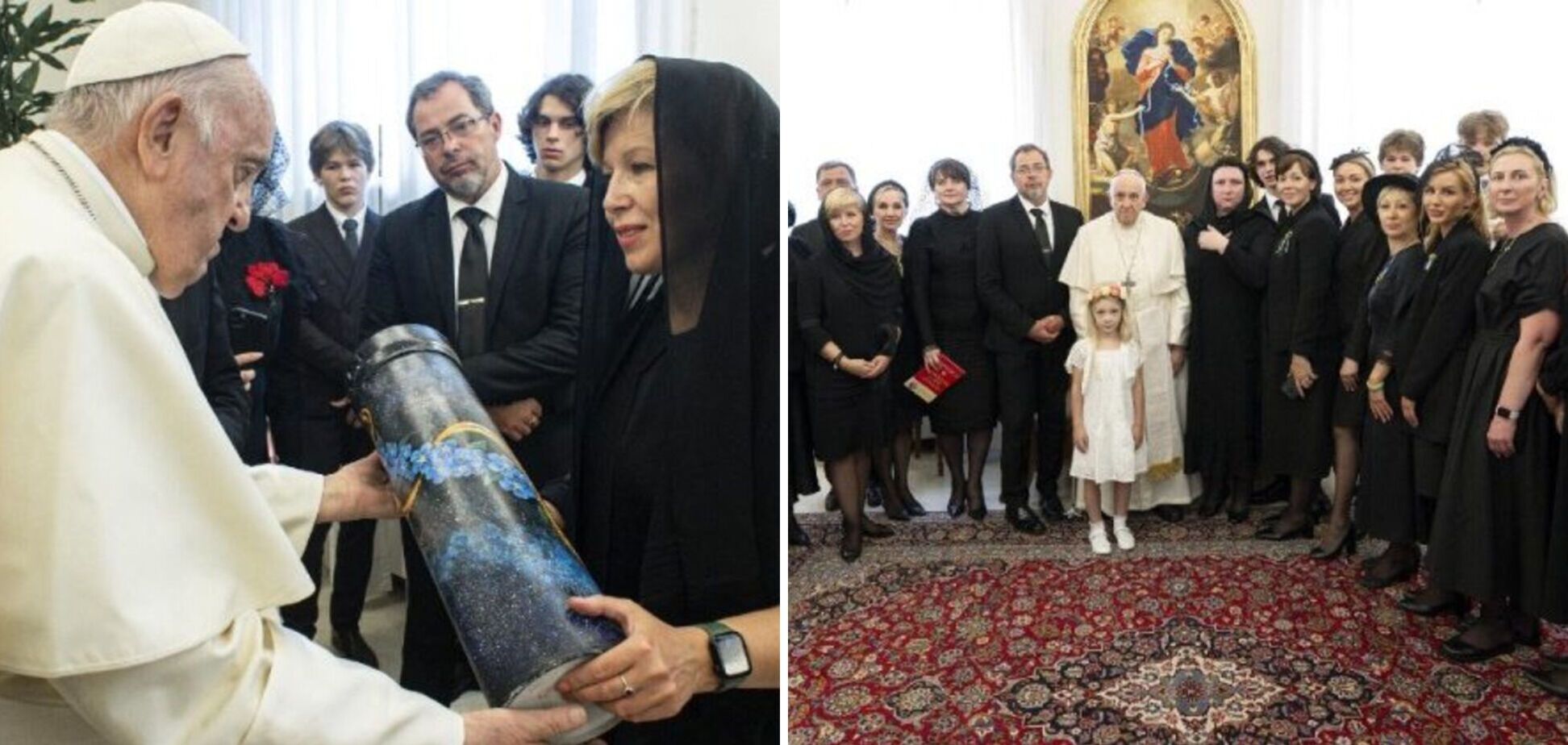 Папа Франциск зустрівся у Ватикані з дружинами українських послів. Фото і відео