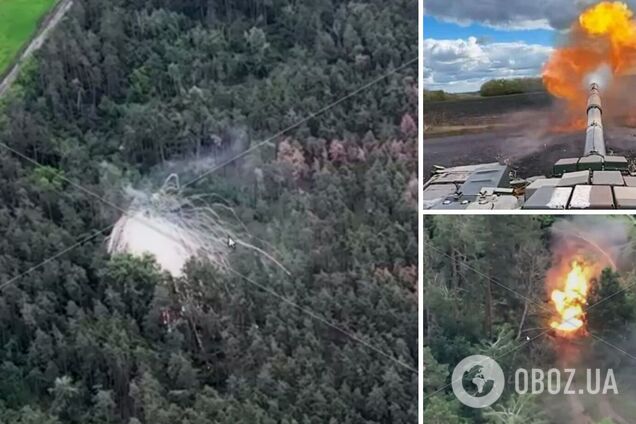 От нас не спрятаться: артиллеристы показали точный удар по танку оккупантов. Видео