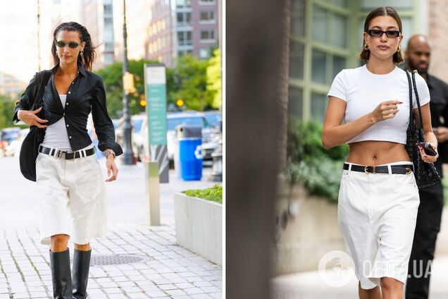 Хейли Бибер задает тренд! С чем носить самые модные шорты лета 2023: три образа, которые легко повторить. Фото