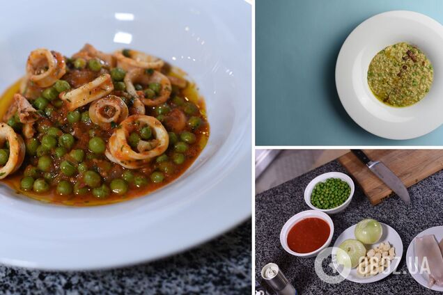 3 блюда, которые необходимо приготовить летом: ризотто, салат и кальмары с горошком