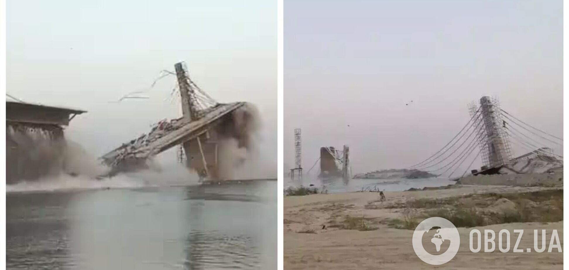 В Индии во второй раз обрушился мост, на строительство которого было выделено более 200 млн долларов: сроки его сдачи переносили 8 раз. Видео