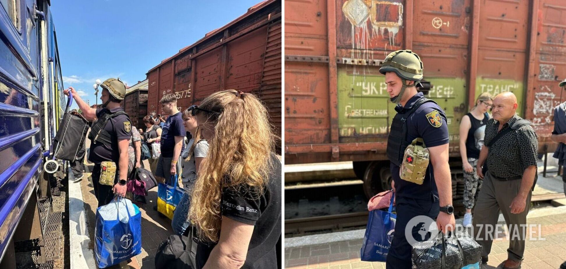 'Головна мета – врятувати життя': працівники ДСНС у Херсоні розгорнули роботу евакуаційних пунктів. Фото