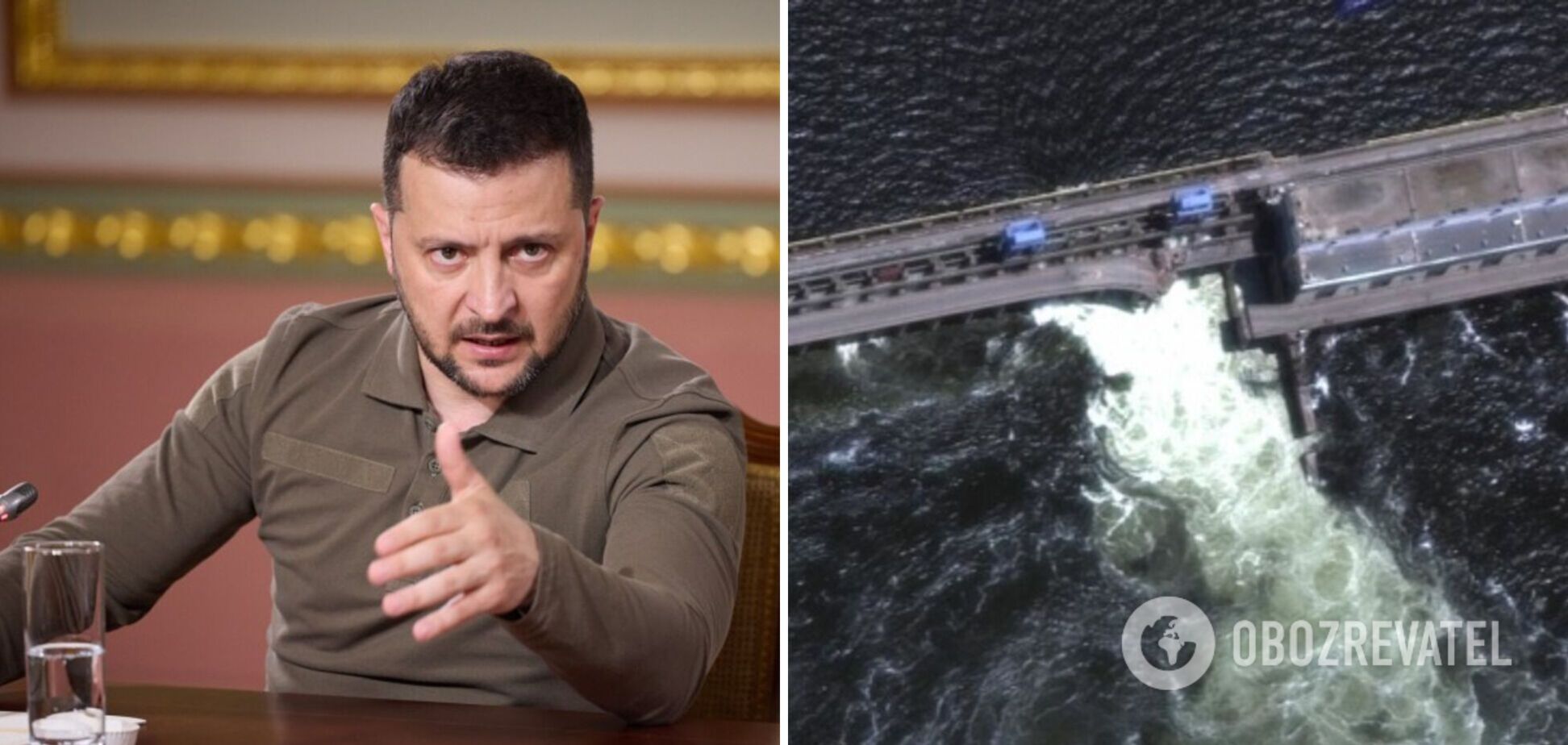 'Росія має понести кримінальну відповідальність': Зеленський прокоментував наслідки підриву Каховської ГЕС
