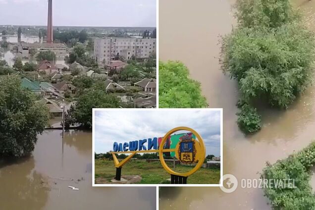 Оккупированные Олешки уходят под воду, Корабельную площадь в Херсоне затопило полностью: жуткие последствия подрыва оккупантами ГЭС. Видео