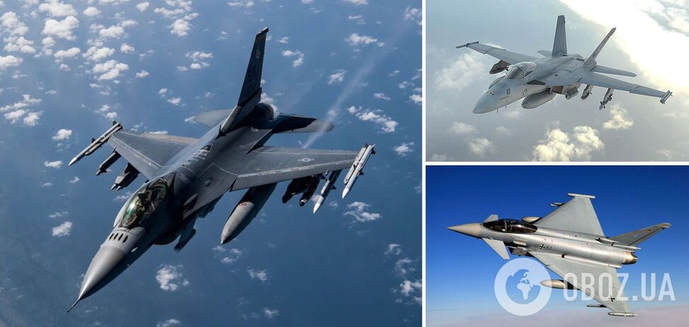 F-16, F/А-18 і Typhoon