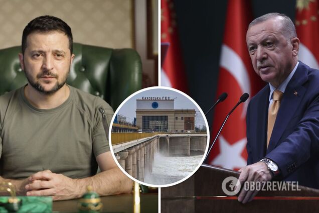 Зеленський та Ердоган обговорили підрив Каховської гідроелектростанції