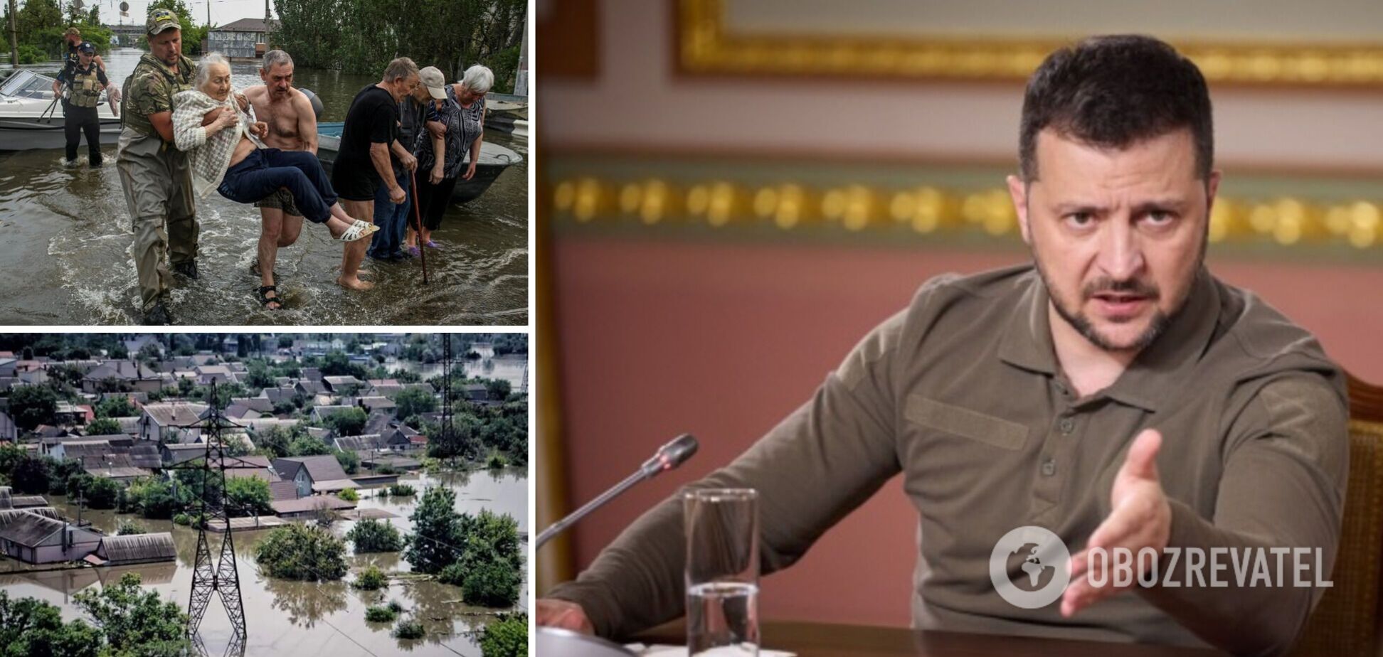 Зеленский: катастрофа на Каховской ГЭС – это не природная беда, эта беда – Путин