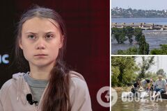 'Росія має відповісти за злочини!' Грета Тунберг відреагувала на підрив Каховської ГЕС і поговорила з Зеленським