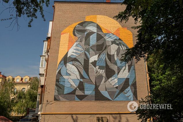 Мурал присвячений українським волонтерам