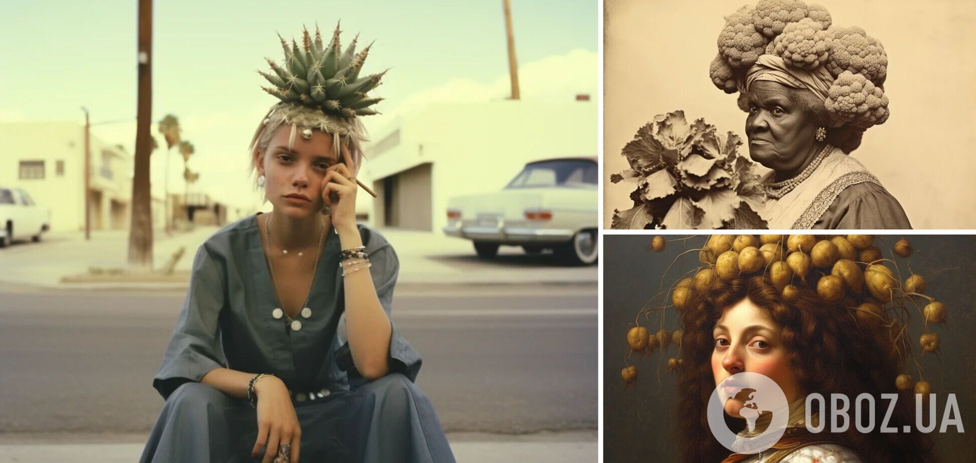 Якби у жінок на голові росли овочі: нейромережа показала чудернацькі фото