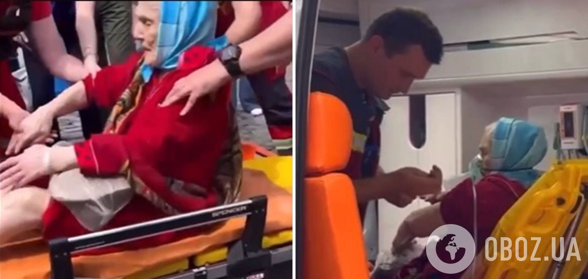 'Я умираю?' В Херсоне спасли 96-летнюю бабушку, пострадавшую в результате затопления части города. Видео