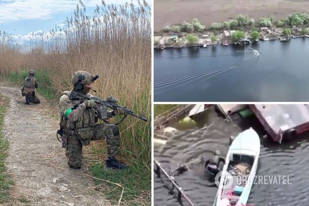 Тройной удар: ВСУ эффектно ликвидировали вражескую ДРГ на моторной лодке. Видео