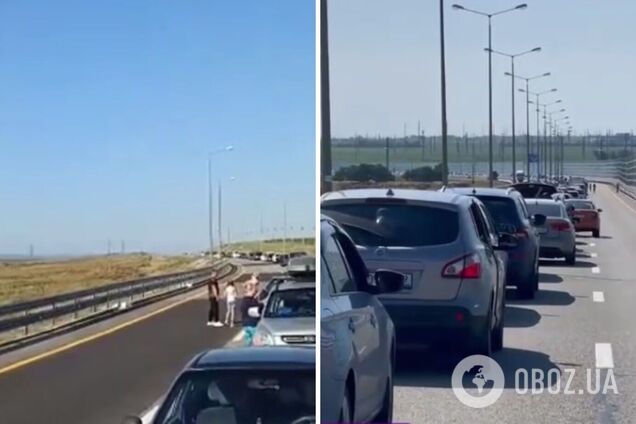 Пробка 9 км: на въезде на Крымский мост россиянам устроили проверки с рентгеном. Фото и видео