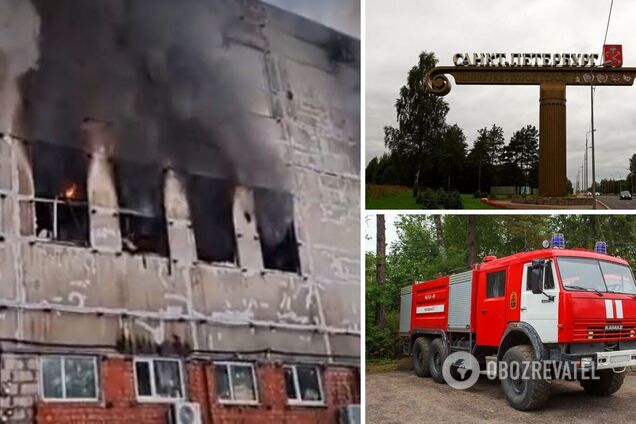 У Санкт-Петербурзі сталася масштабна пожежа: горить виробничо-складська будівля. Фото і відео