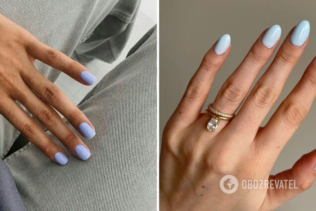 Ногти цвета черничного молока: новый тренд маникюра покорил TikTok и вызвал восторг у модниц во всем мире. Фото
