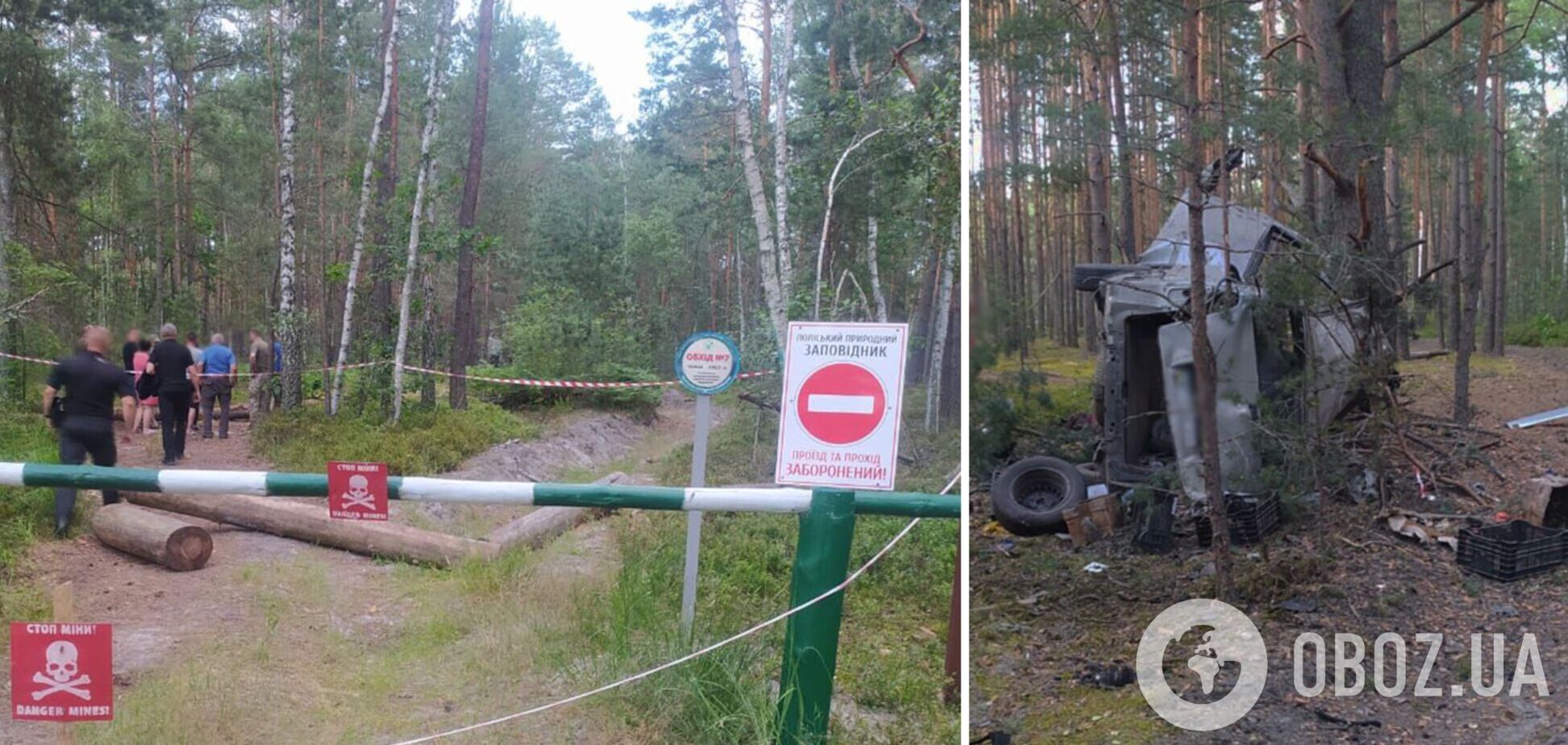 Поехали за черникой: в лесу на Житомирщине авто подорвалось на мине, погиб 23-летний мужчина