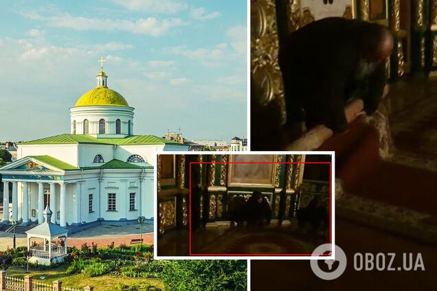 Представители забрали из храма дорожки, лежавшие на полу