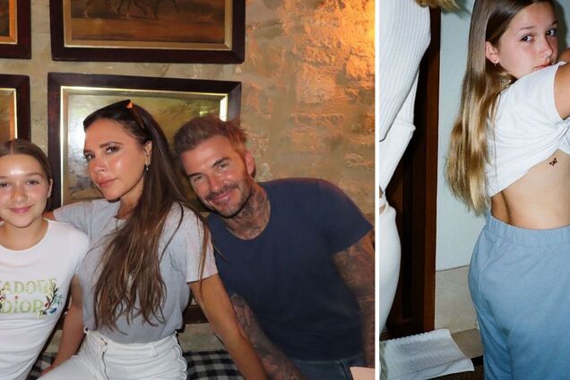 На теле 12-летней дочери Бекхэмов заметили татуировку: сеть взорвалась возмутительными комментариями. Фото