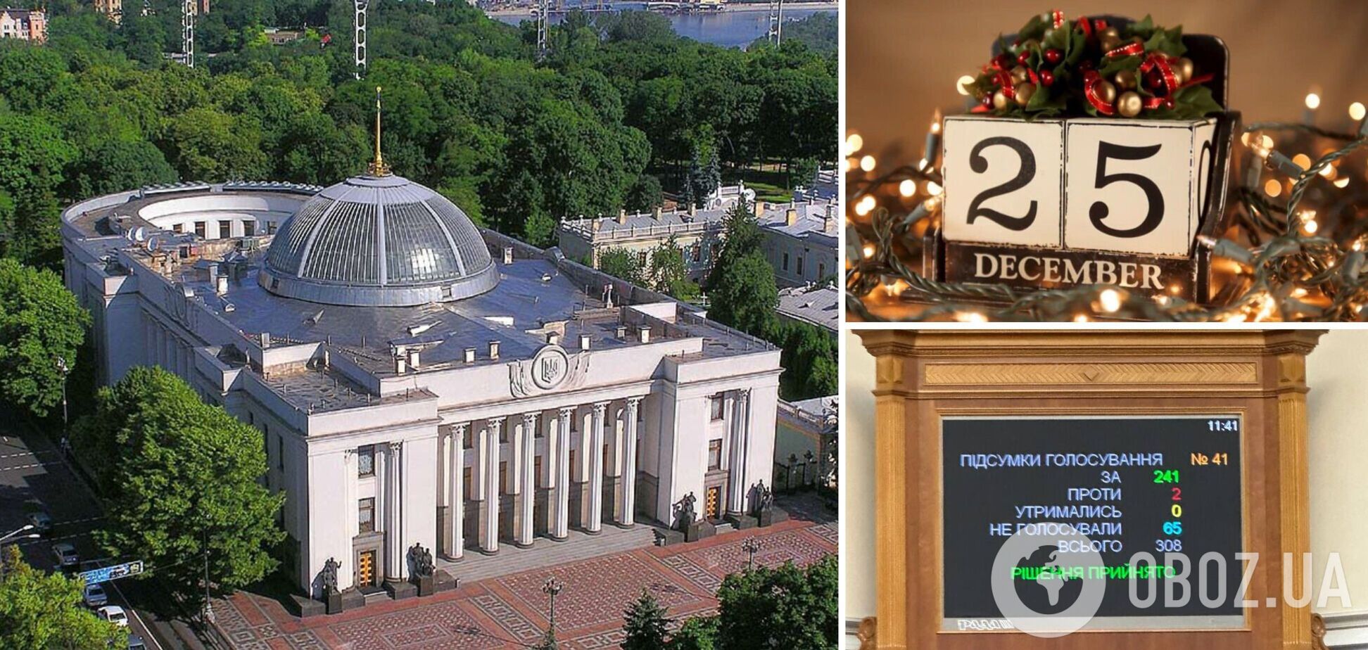 У Раді підтримали перенесення святкування Різдва на 25 грудня і змінили дати ще кількох свят: усі подробиці