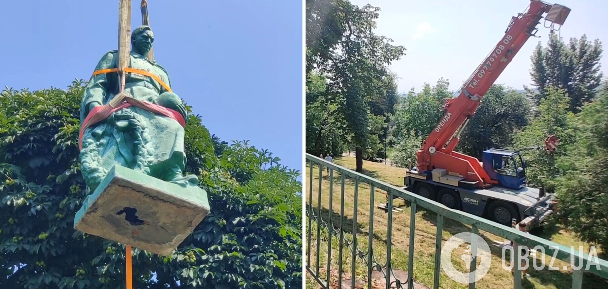 Во Львове снесли еще один памятник советской эпохи: его перенесут в музей тоталитарных режимов. Видео