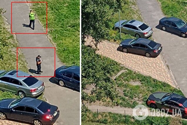 Кто-то из киевлян вызвал на место полицию