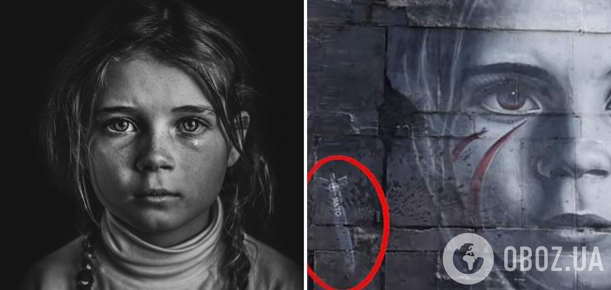 Многоуровневый кринж: итальянский художник в разрушенном россиянами Мариуполе нарисовал антиНАТОвский мурал, использовав краденую картину. Фото