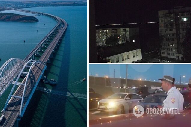Обрушился один из пролетов, движение остановлено: появились фото и видео последствий взрывов на Крымском мосту
