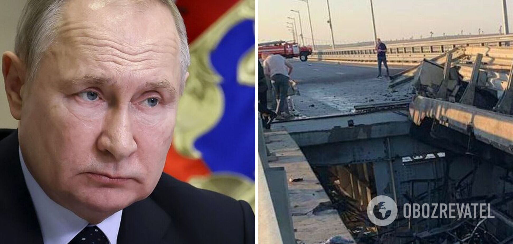 'Відповідь Росії буде': Путін виступив із заявою через вибухи на Кримському мосту і видав порцію брехні. Відео