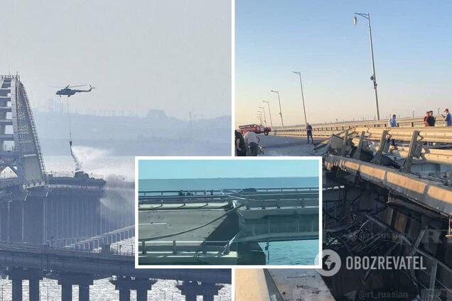 Який вигляд має Кримський міст на другий день після вибухів: у мережі з'явилося нове відео