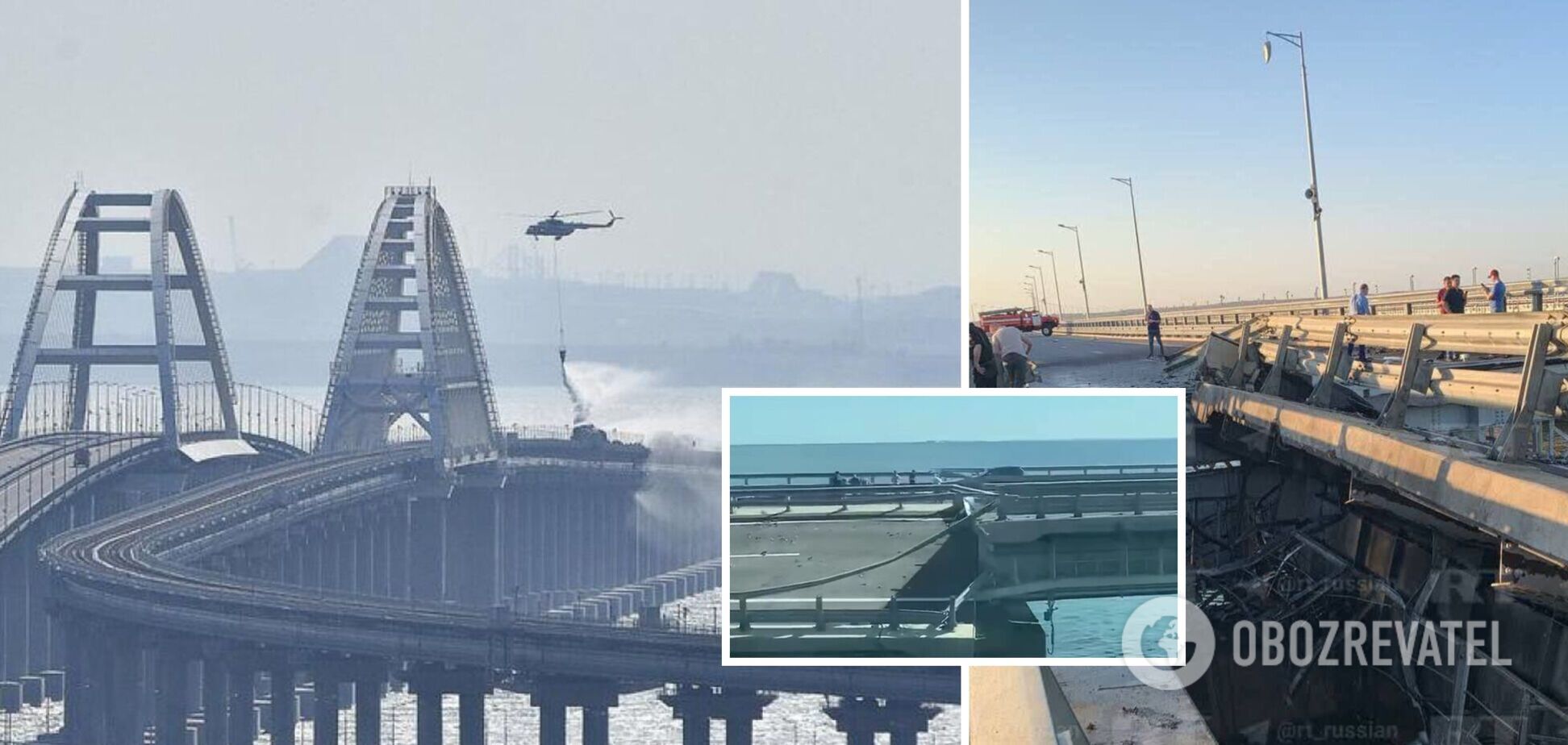 Надводные дроны атаковали Крымский мост, обрушился один из пролетов: хронология событий (обновляется)