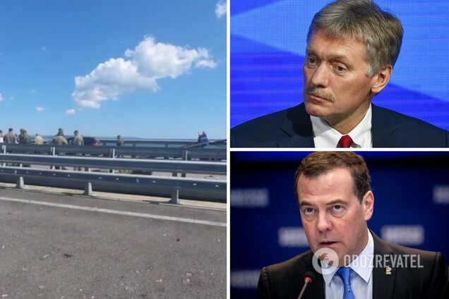 В Кремле отреагировали на взрывы на Крымском мосту: Путин дал поручения, Медведев закатил истерику