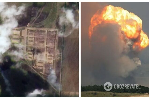 Детонация продолжается до сих пор: появились спутниковые снимки последствий взрывов на военном полигоне в Крыму