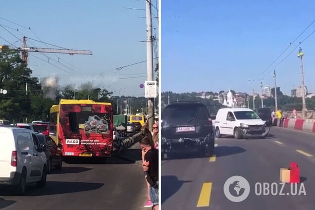 У Києві виникло кілька великих заторів на дорогах