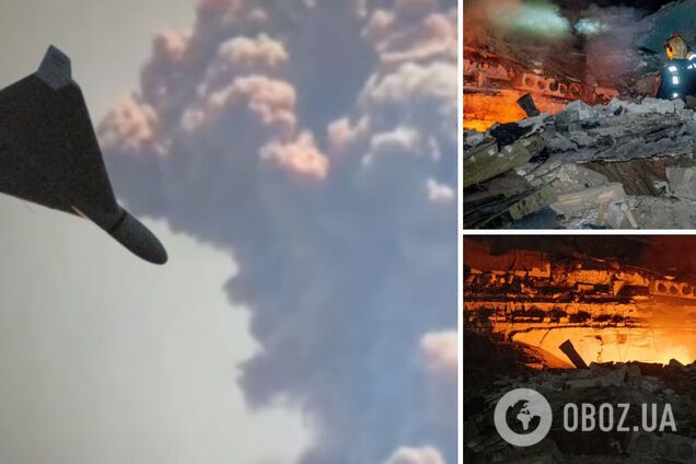 Оккупанты ночью атаковали Сумщину дронами: два 'Шахеда' сбили силы ПВО, еще один попал в здание. Фото и видео