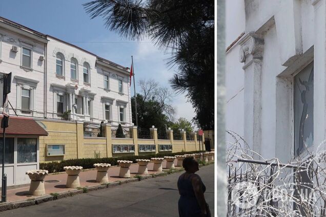В Одессе в результате ракетного удара РФ пострадало консульство Китая. Фото