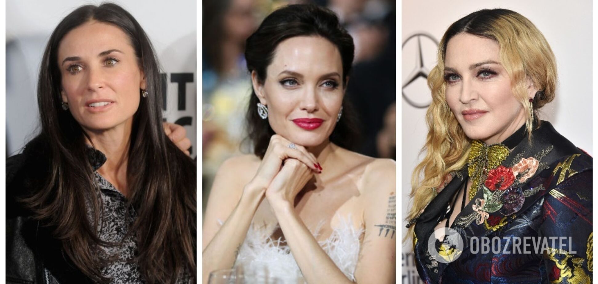 Деми Мур, Мадонна и другие звезды, изменившие форму подбородка. Фото до и после