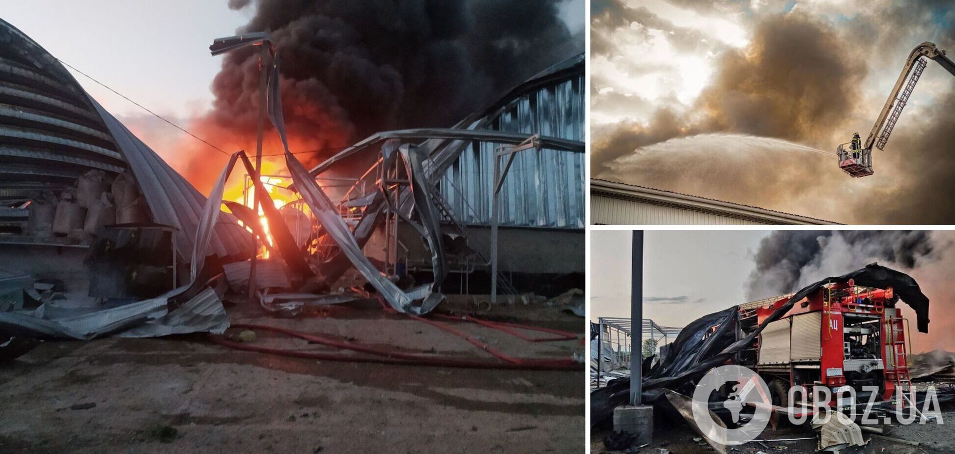 Россия ночью ударила 'Калибрами' по агропредприятию Одесщины: уничтожен зерновой терминал, пострадали люди. Фото