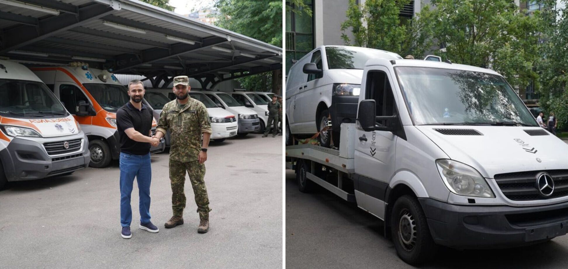 Украинские бойцы получили от 'Стального фронта' скорые, бусы и пикапы на сумму 8,5 млн грн