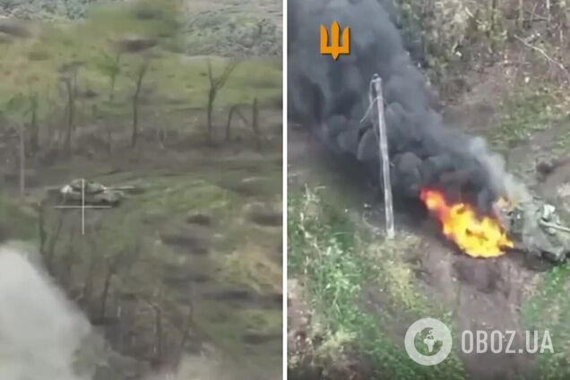 Ювелирная работа: Залужный показал, как артиллеристы ВСУ уничтожили российский танк Т-80. Видео