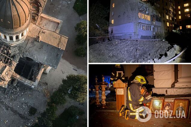 Появились новые фото и подробности ночной атаки РФ на Одессу: в городе есть разрушения, поврежден собор УПЦ МП