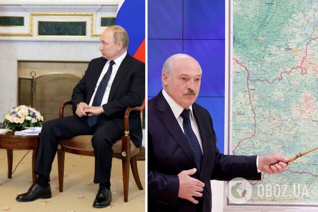 Лукашенко знову приїхав до Путіна з картою: тепер показував наступ з Польщі. Відео