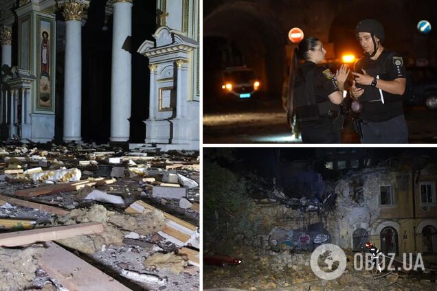 Обнародовано видео первых минут после ночных ракетных обстрелов Одессы